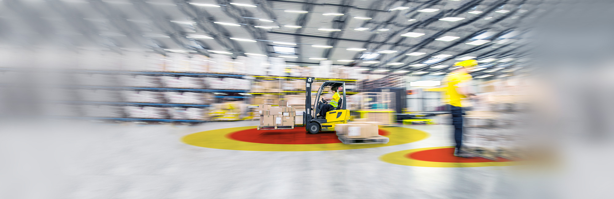 Forklift proximity alert example